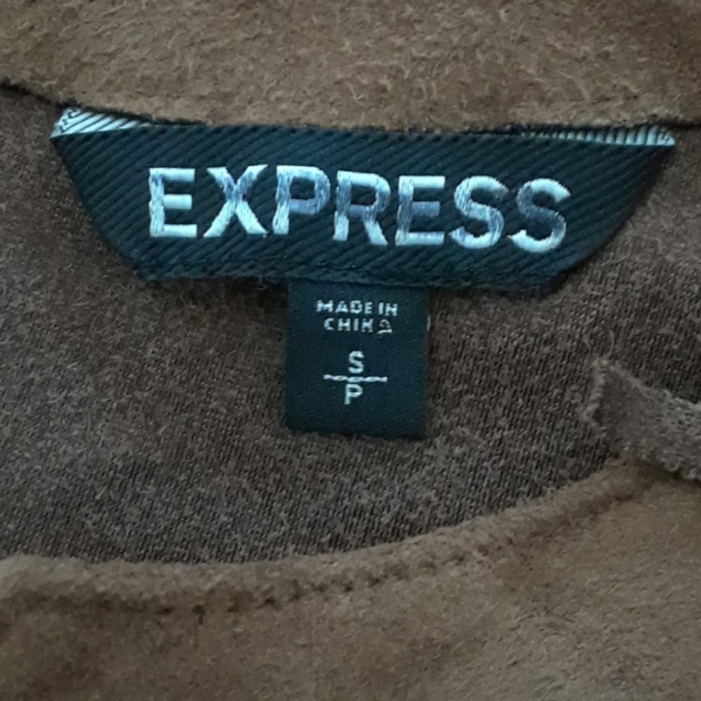 Express Faux Suede Fringe Dress - Picture 7 of 8